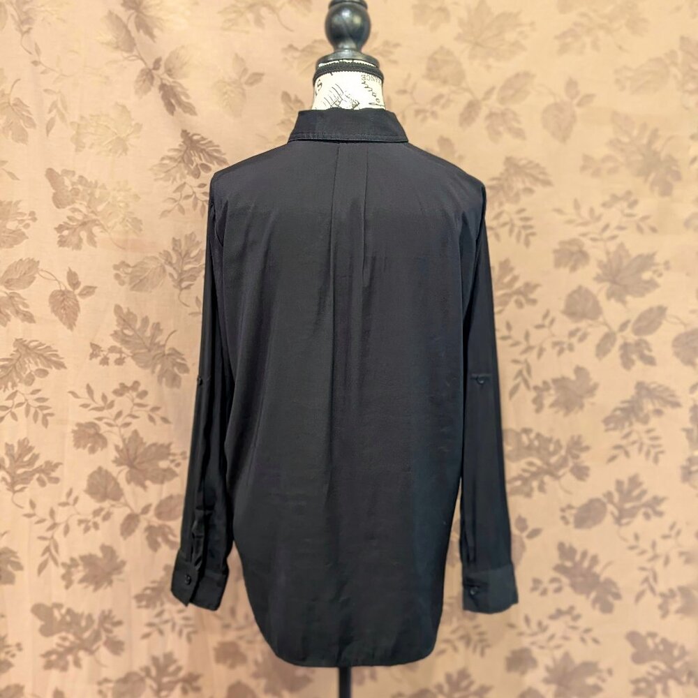 Max Studio Long Sleeve Black Button Down Blouse, Size S, Gently Used! EUC - Picture 5 of 8
